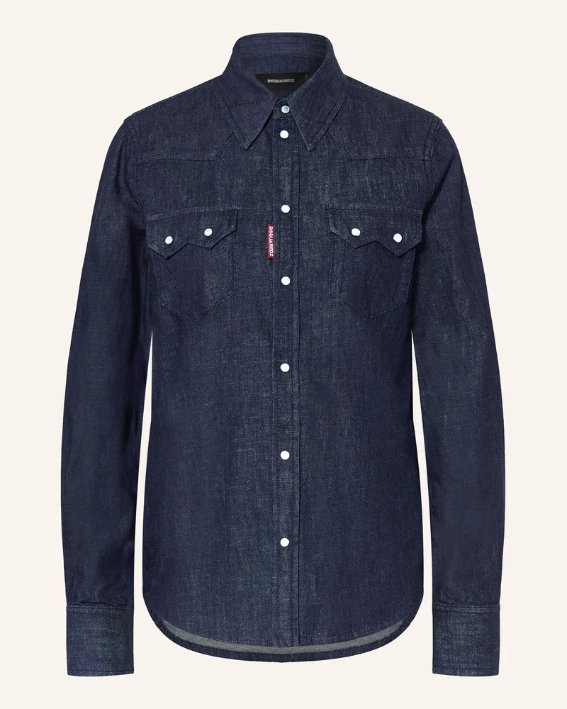 Dsquared2 Jeansbluse Western blau Dunkelblau