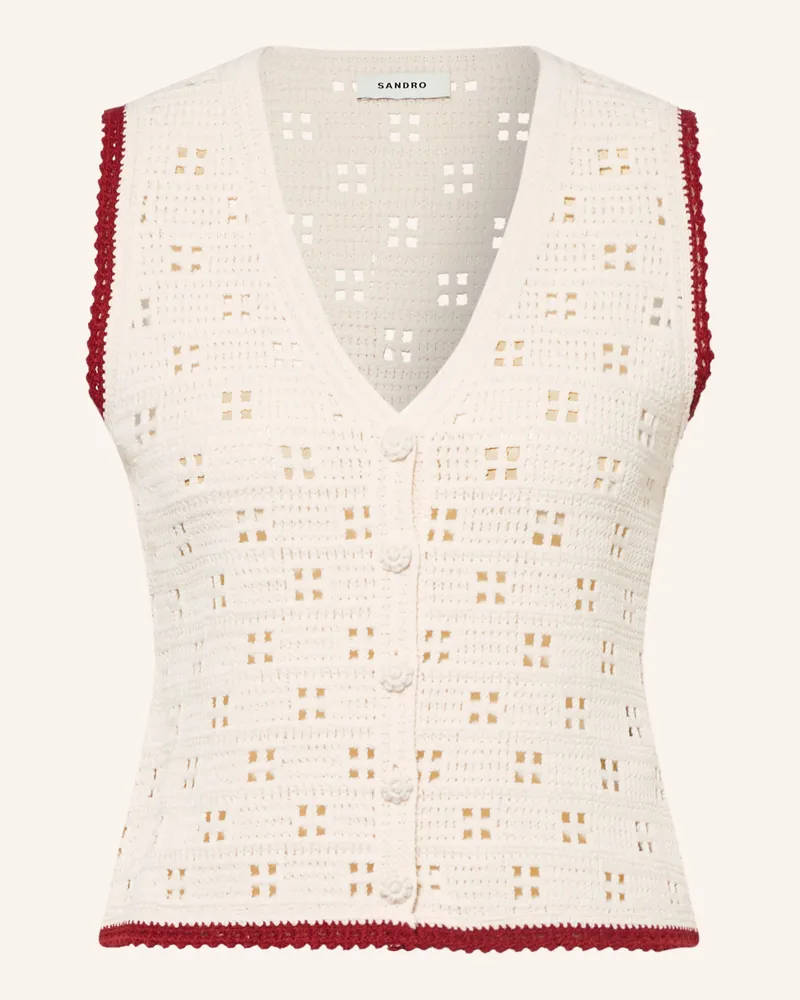 Sandro Strickweste weiss Creme