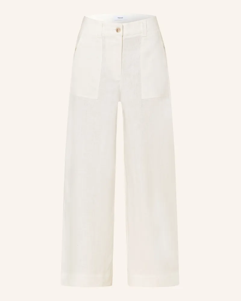 Reiss Marlenehose ASHBY aus Leinen Weiss