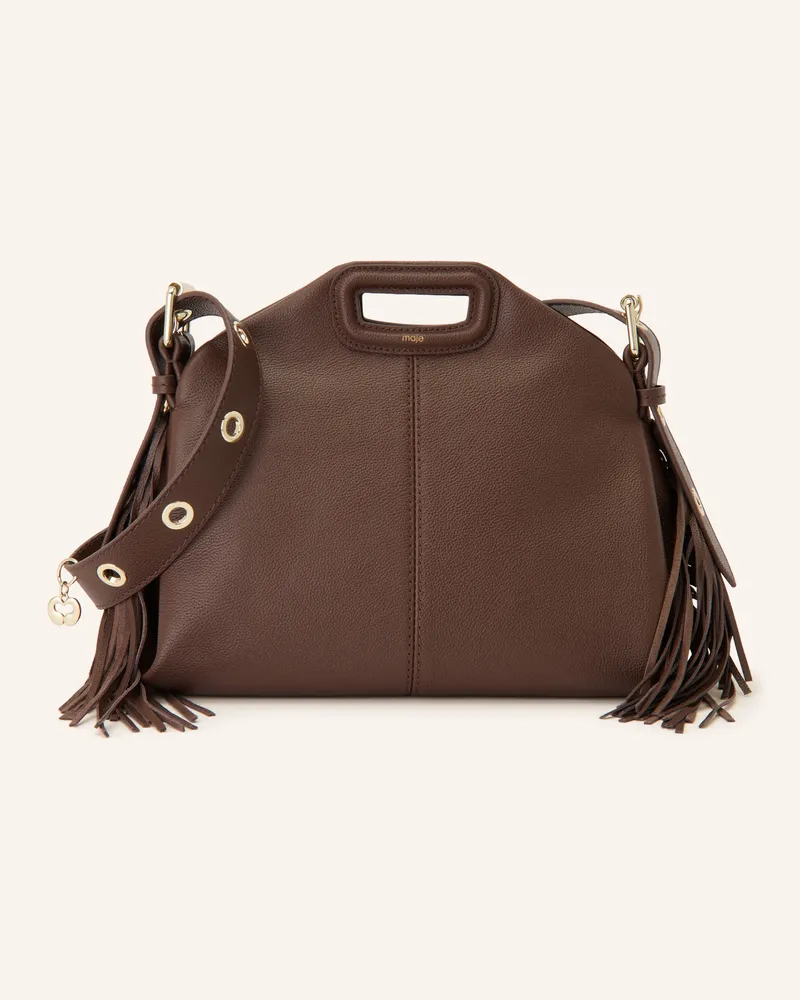 Maje Schultertasche braun Dunkelbraun