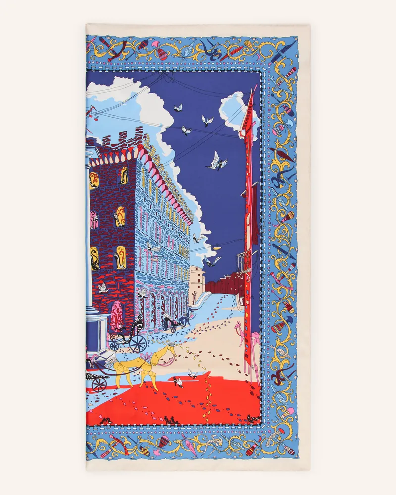 Ferragamo Seidentuch Palazzo blau Blau