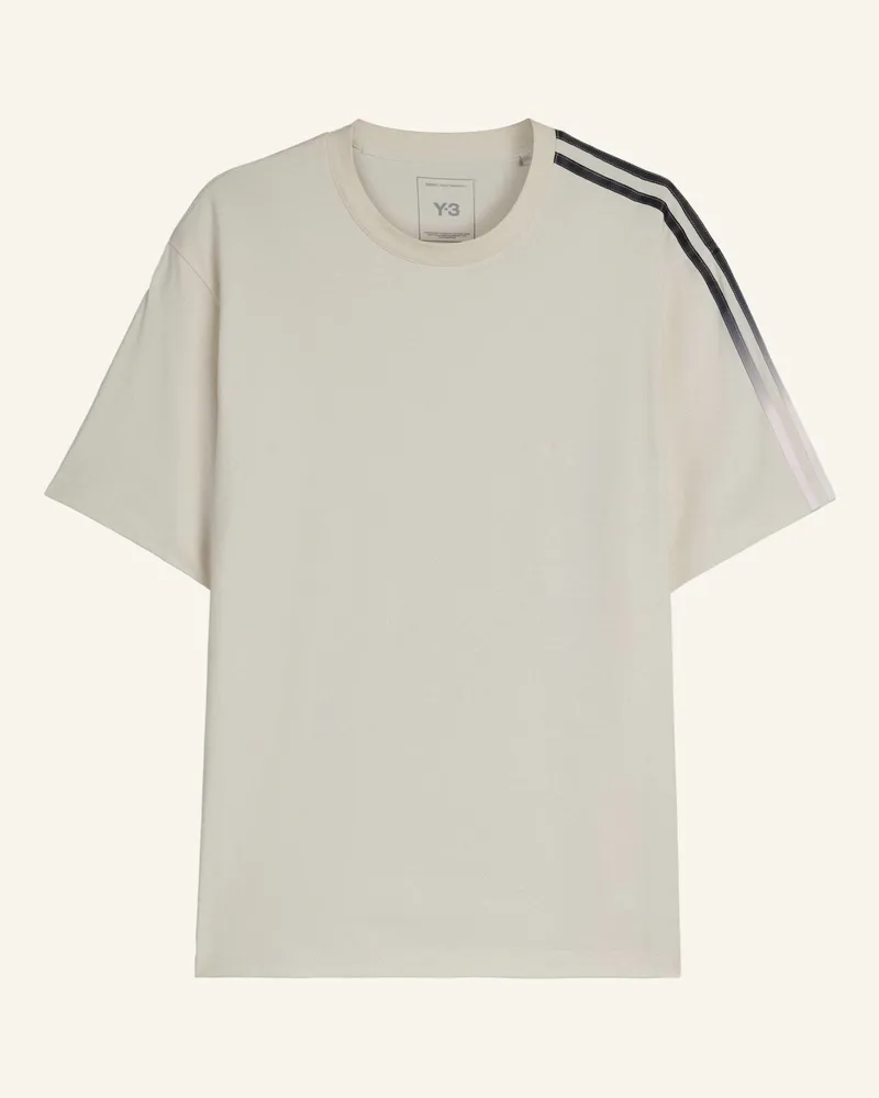 Y-3 Y-3 T-Shirt, Streifen Mit Farbverlauf weiss Weiss