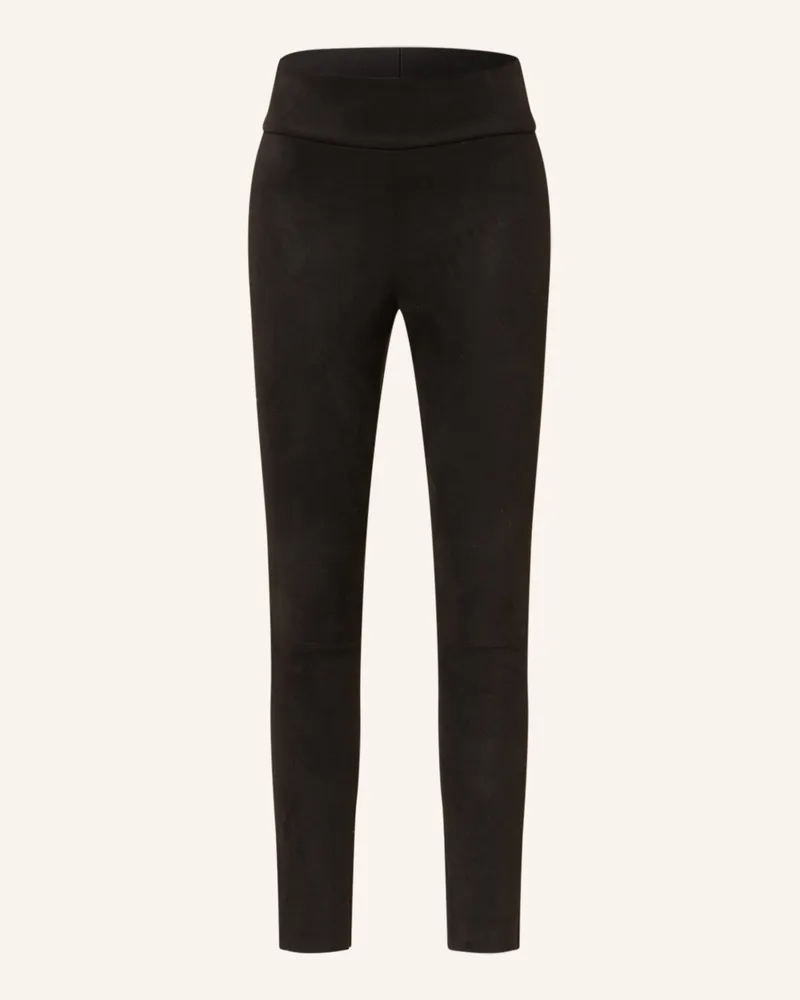 Juvia Leggings ELENA in Lederoptik Schwarz