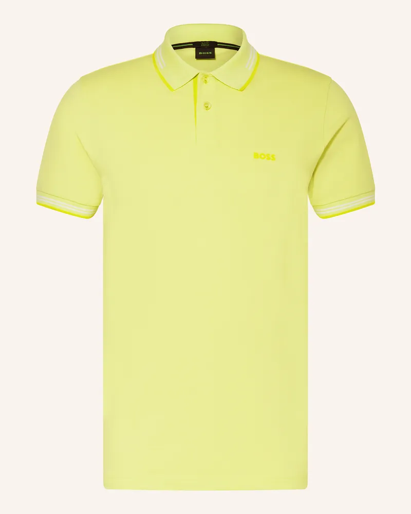 HUGO BOSS Piqué-Poloshirt PAUL Slim Fit Weiss