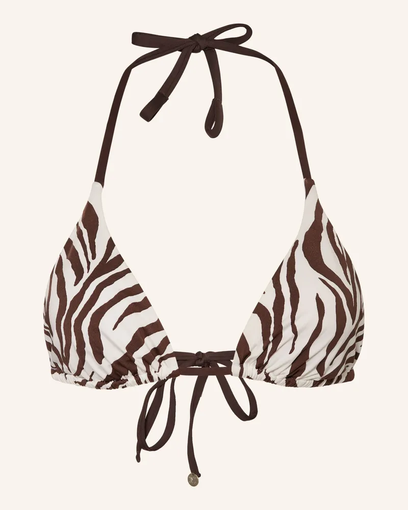 Max Mara Triangel-Bikini-Top Aurora braun Schwarz