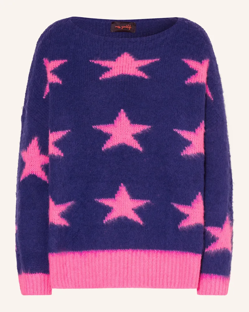 Miss Goodlife Pullover mit Alpaka Dunkelblau