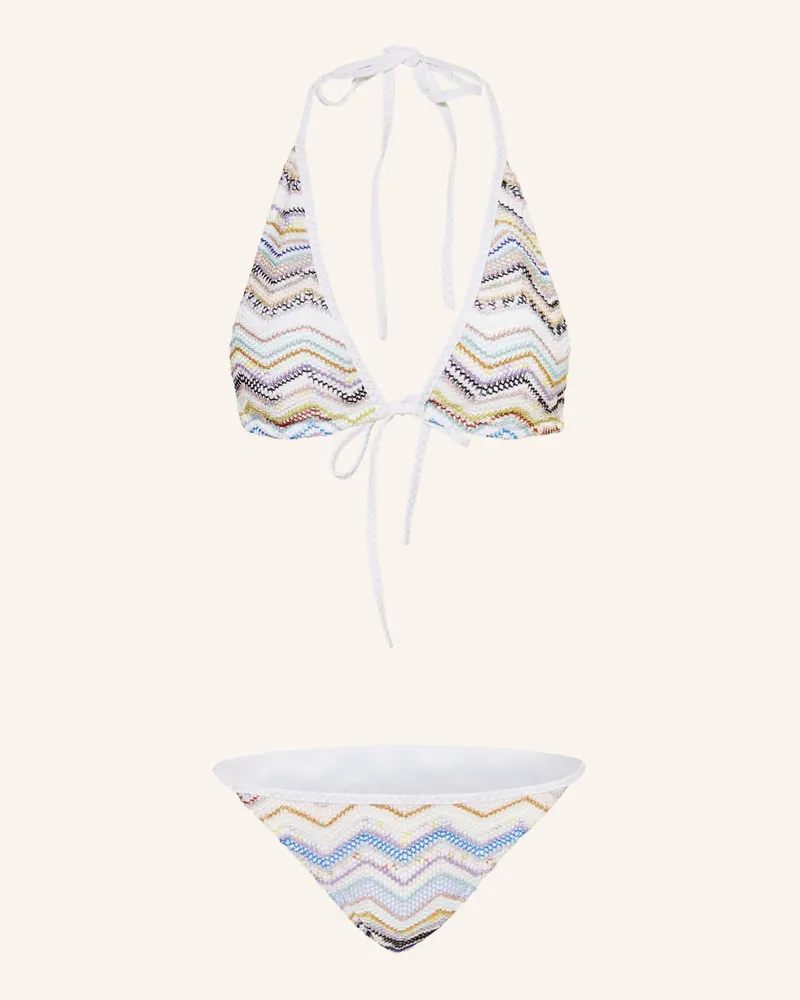 Missoni Triangel-Bikini mit Glitzergarn Blau