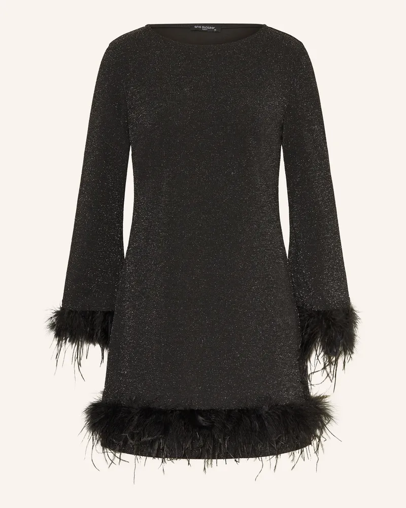 ana alcazar Cocktailkleid mit Glitzergarn Schwarz