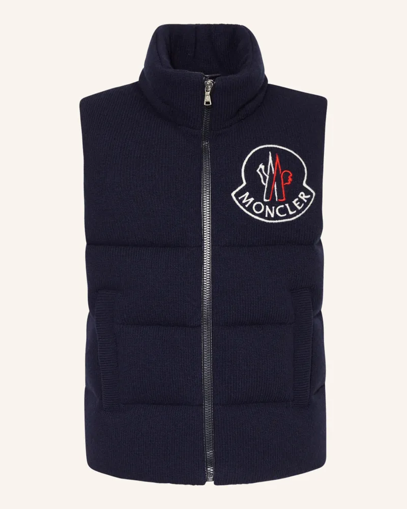 Moncler Steppweste HARIKI im Materialmix Dunkelblau