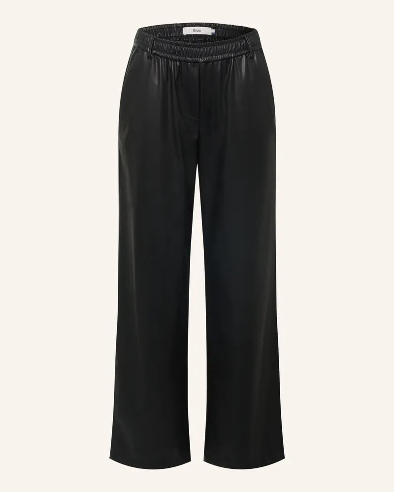 Brax Culotte Maine In Lederoptik schwarz Schwarz