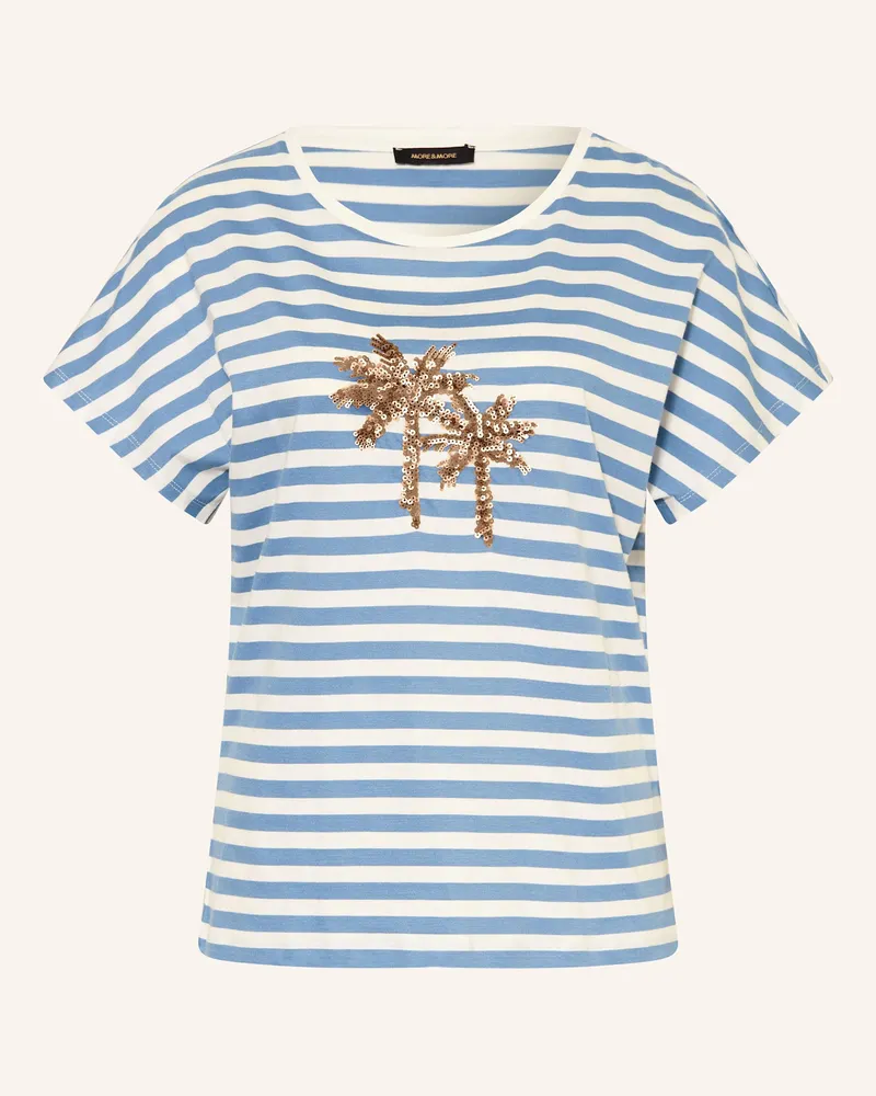 More & More T-Shirt mit Pailletten Weiss