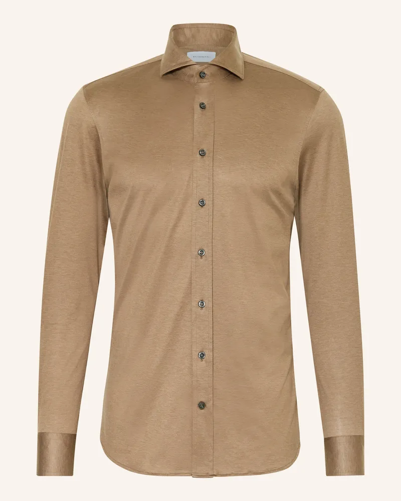Baldessarini Jerseyhemd Hugh Slim Fit braun Hellbraun