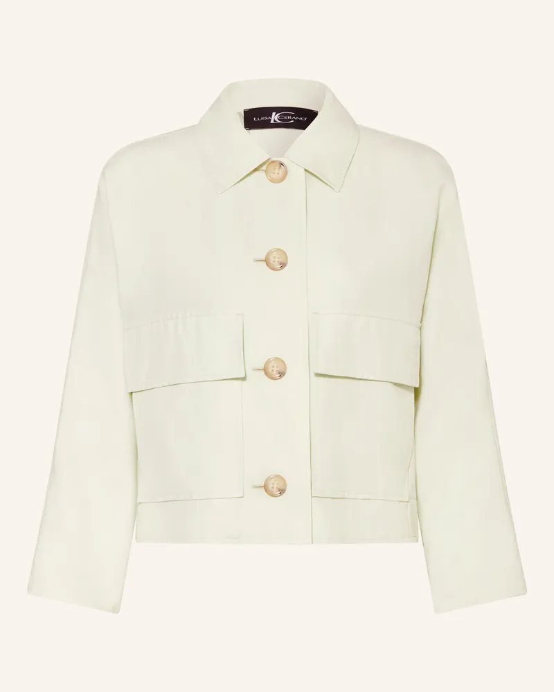 Luisa Cerano Kastenjacke Mit Leinen gruen Mint