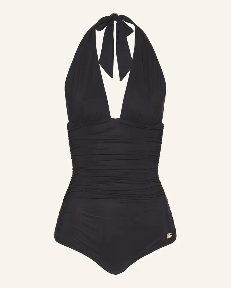 Dolce & Gabbana Neckholder-Badeanzug ESSENTIALS Schwarz