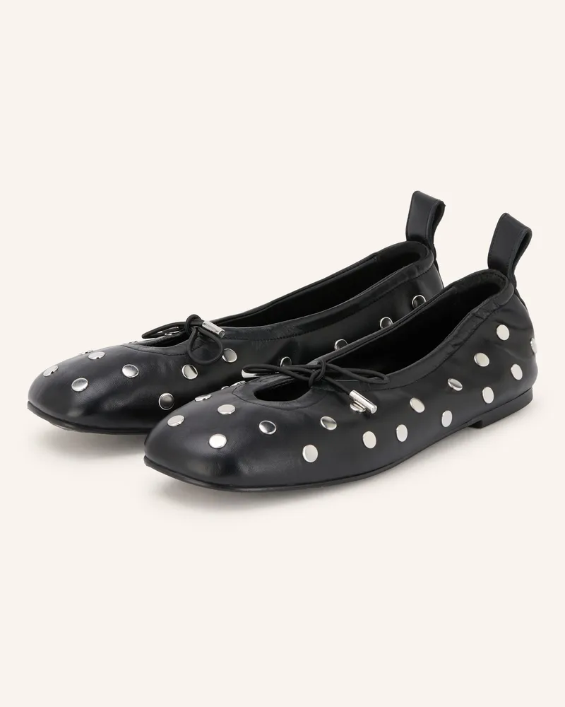 Alohas Ballerinas Rosalind Mit Nieten schwarz Schwarz