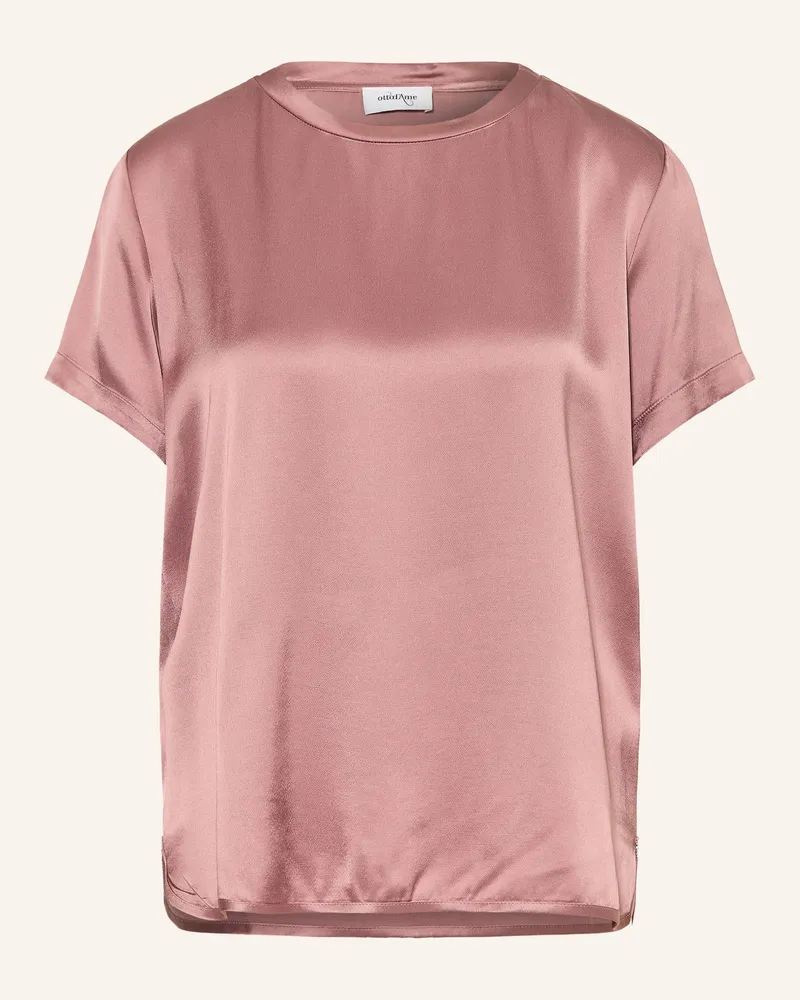 ottod’Ame Blusenshirt Luisa Aus Satin rosa Altrosa