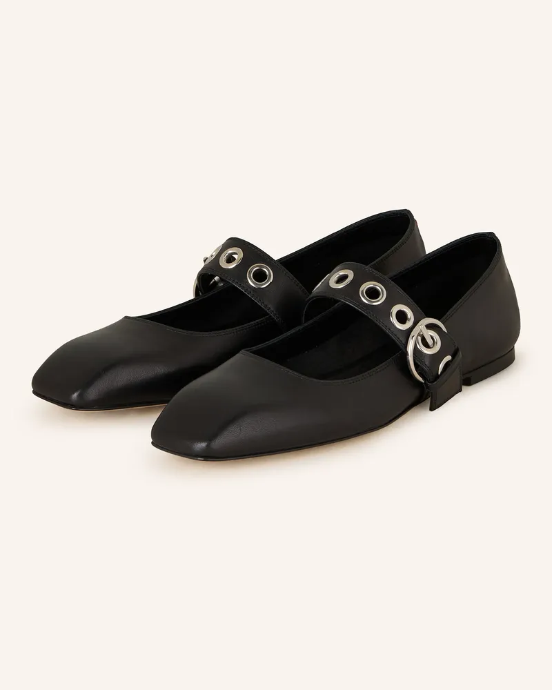 aeyde Mary-Jane-Ballerinas UMA Schwarz