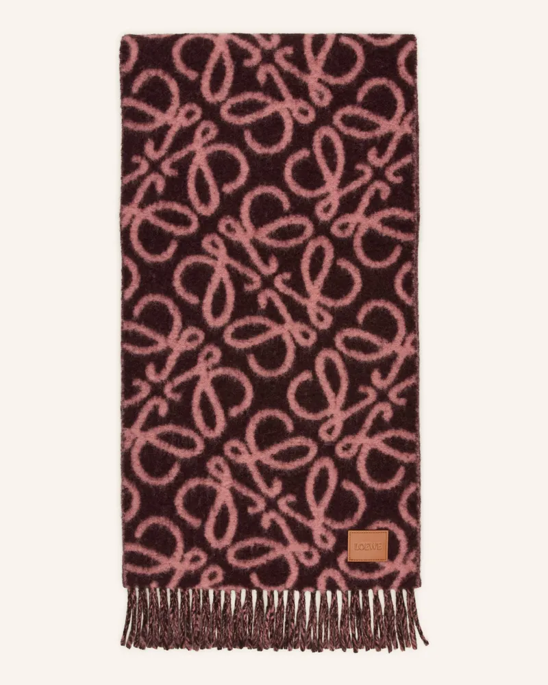 Loewe Schal ANAGRAM mit Alpaka Dunkelbraun