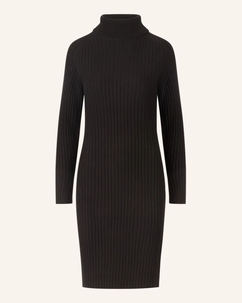Apart Rippenstrickkleid Schwarz
