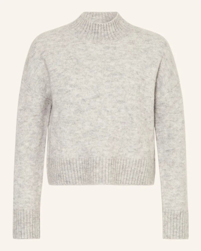 Mrs & HUGS Pullover mit Mohair Hellgrau