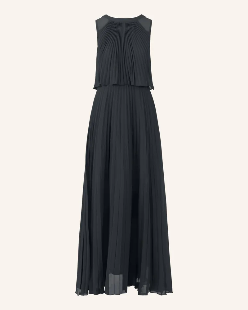 Apart Abendkleid mit Plissees Schwarz