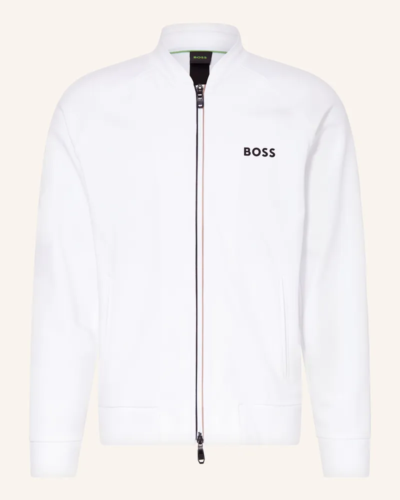 HUGO BOSS Sweatjacke SAMOO MB Weiss