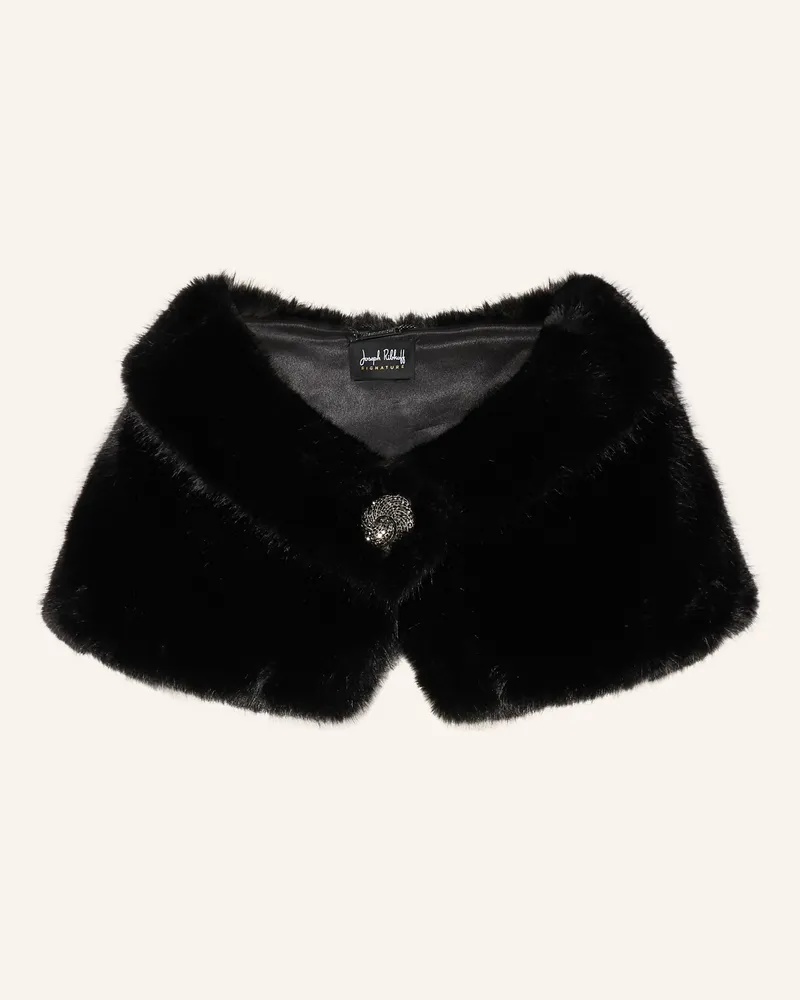 Joseph Ribkoff Kunstfell-Bolero Mit Schmucksteinen schwarz Schwarz
