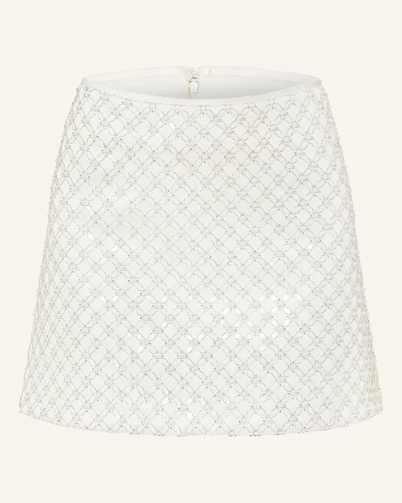 Dorothee Schumacher Rock Sparkling Statement Mit Pailletten Und Schmucksteinen weiss Ecru