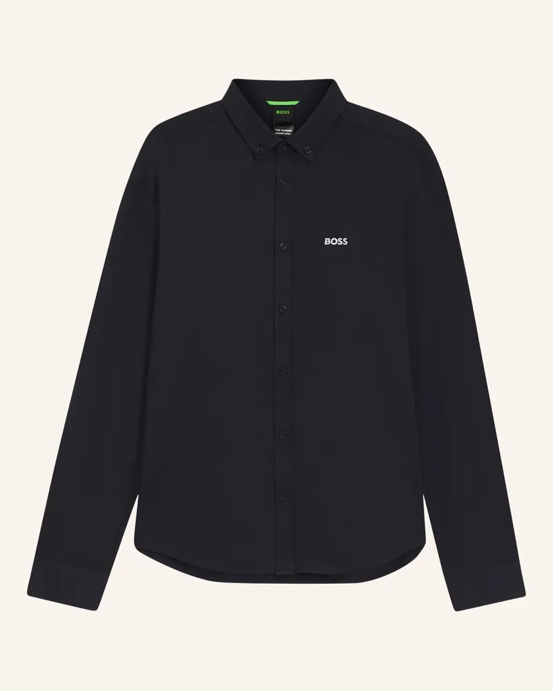 HUGO BOSS Shirt St_Motion L Regular Fit blau Dunkelblau