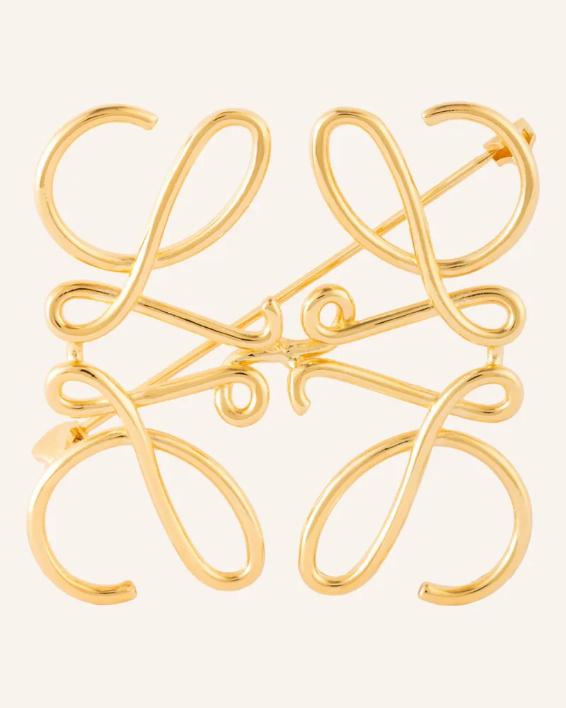 Loewe Brosche Anagram gold Gold
