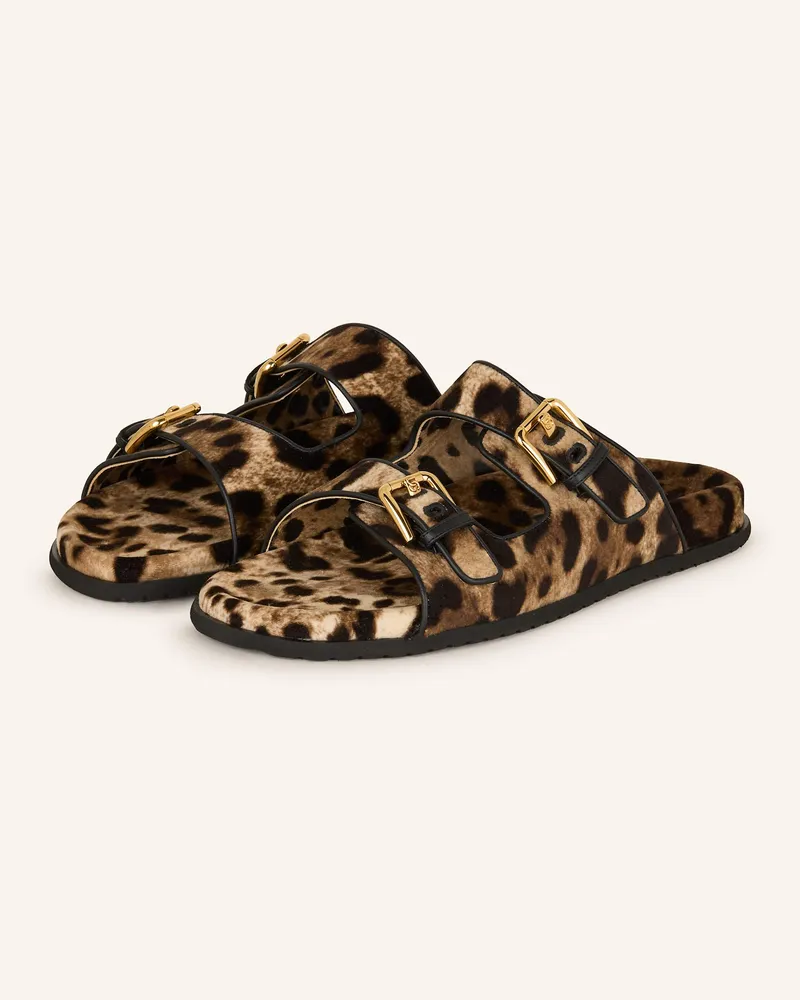 Dolce & Gabbana Pantoletten Braun