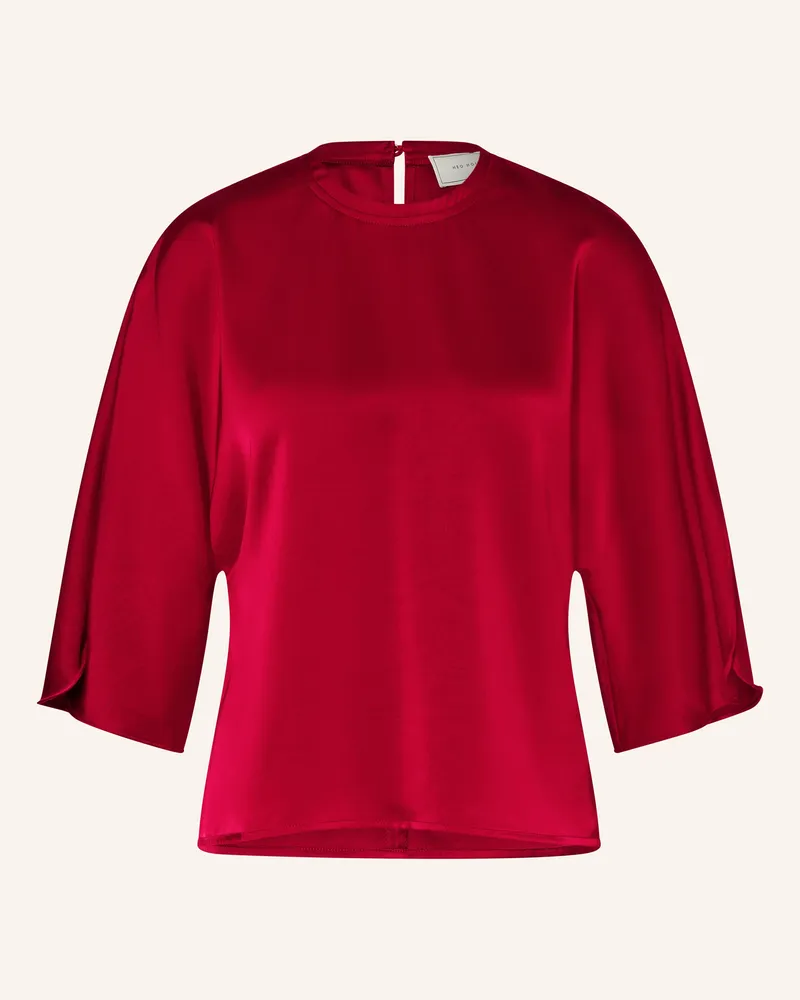 Neo Noir Blusenshirt Liora Aus Satin Mit 3/4-Arm rot Dunkelrot