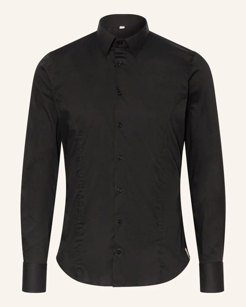 Q1 Hemd Walter Slim Fit schwarz Schwarz