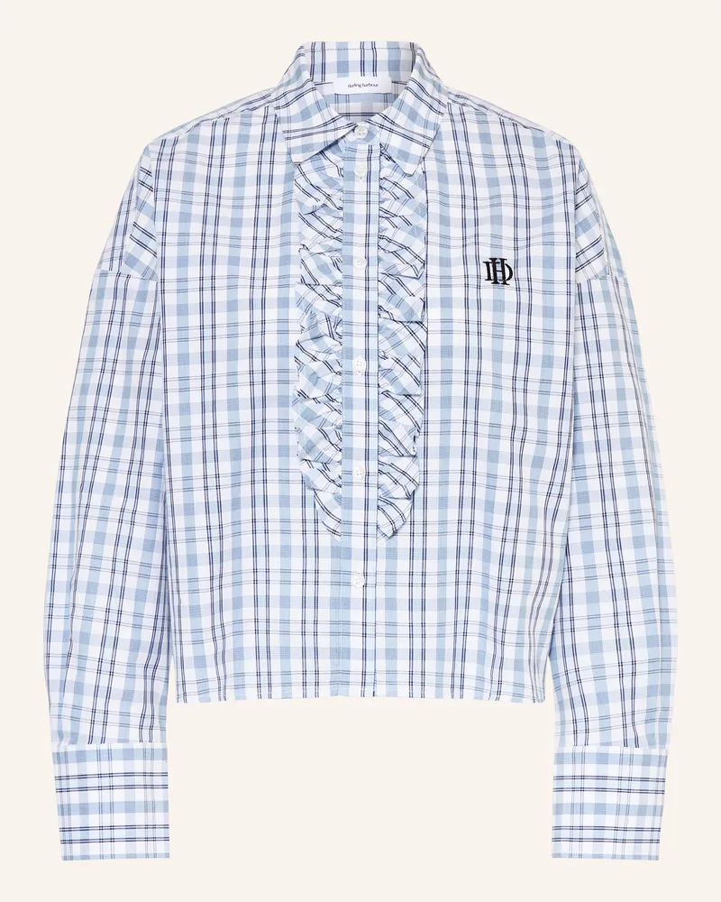 Darling Harbour Hemdbluse Mit Rüschen blau Light