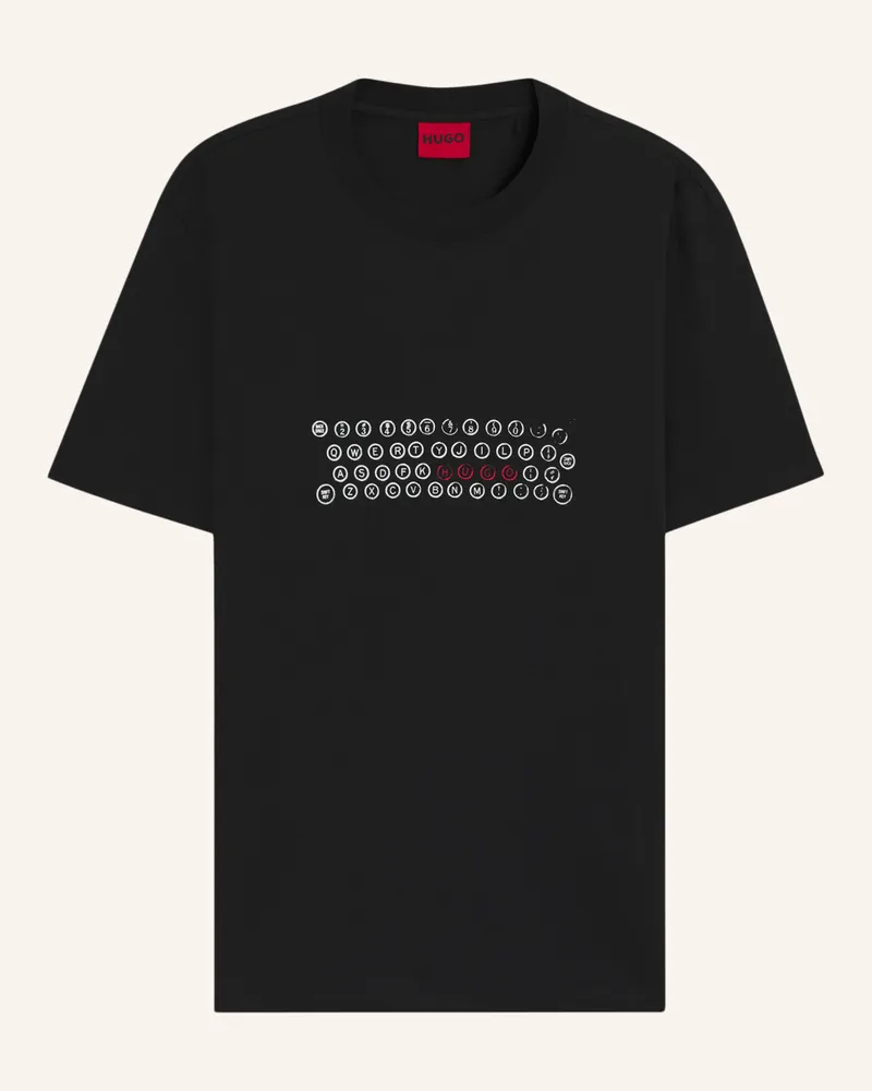 HUGO BOSS T-Shirt Deyss Regular Fit schwarz Schwarz
