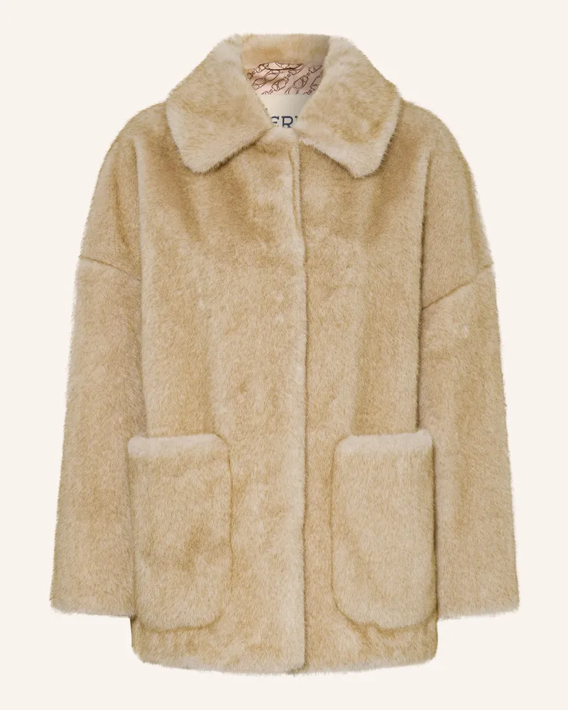 Herno Kunstfell-Jacke beige Beige
