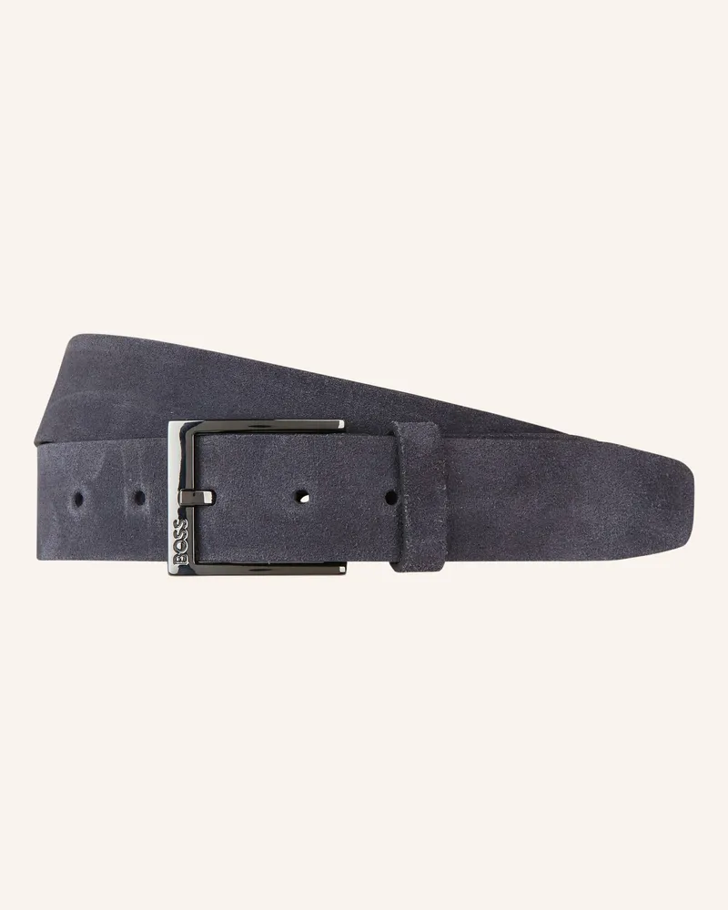 HUGO BOSS Ledergürtel ELLOY Dunkelblau