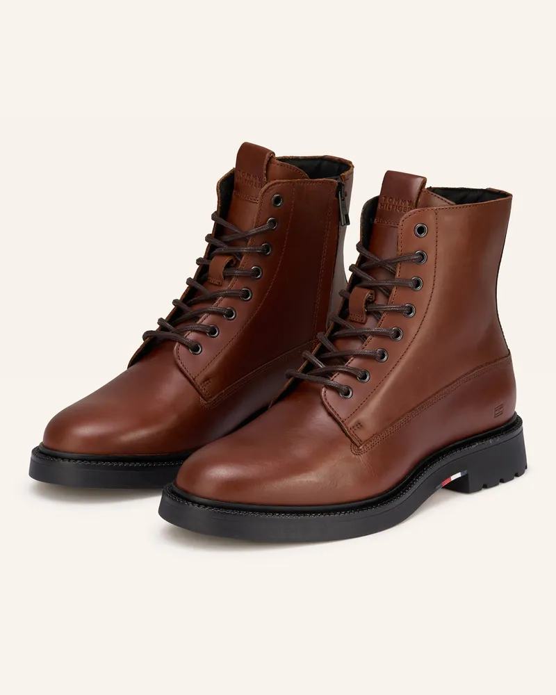 Tommy Hilfiger Schnürboots Cognac