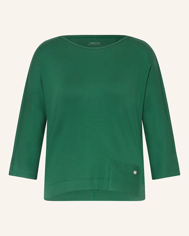 Marc Cain Shirt mit Galonstreifen und 3/4-Arm Grün