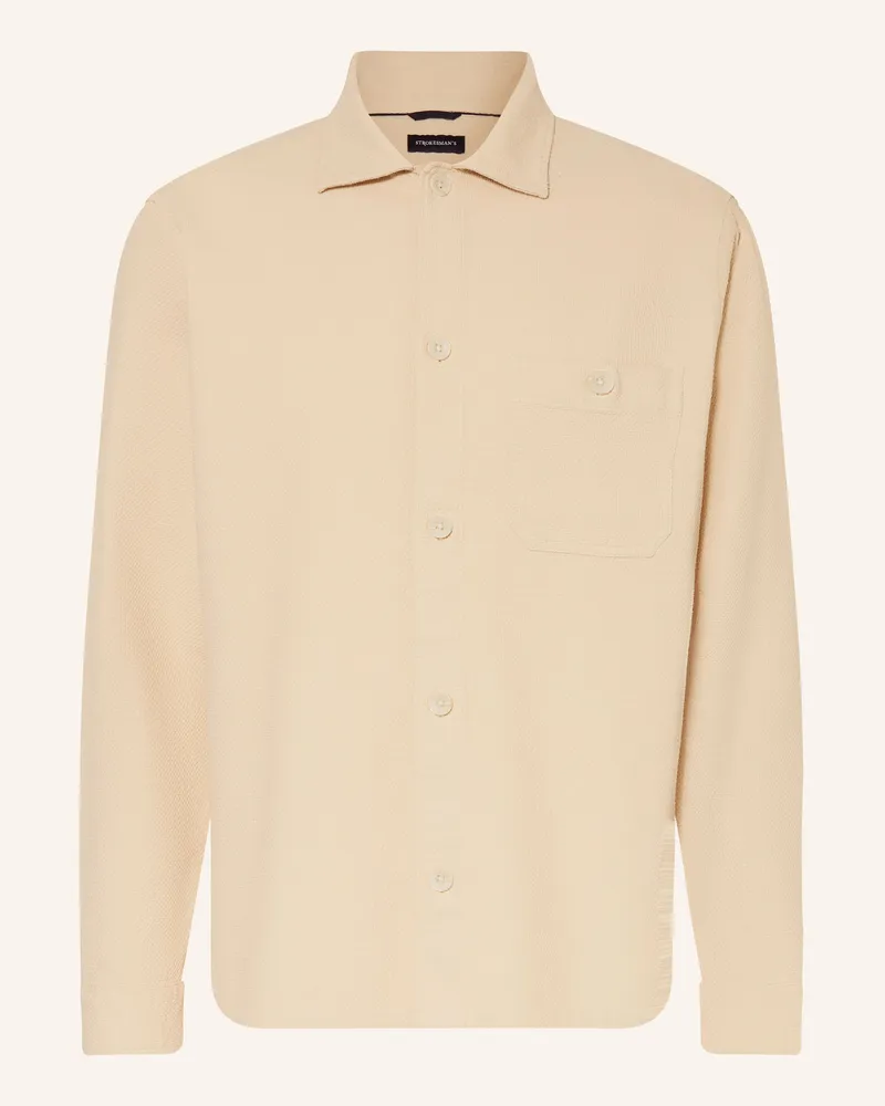 Strokesman's Piqué-Hemd Comfort Fit beige Beige