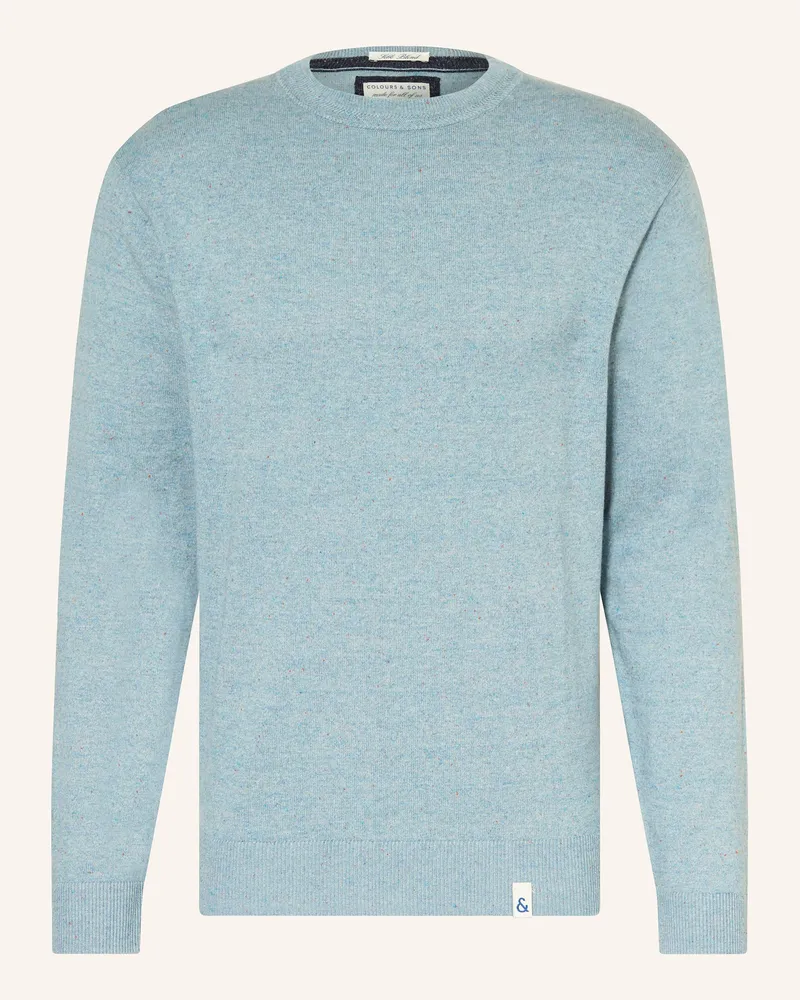 colours & sons Pullover Hellblau