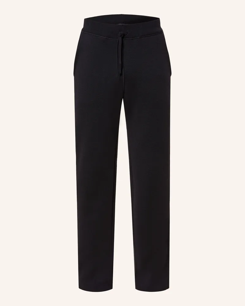 Maerz Piqué-Strickhose im Jogging-Stil Regular Fit Dunkelblau