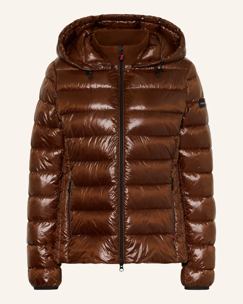 Frieda & Freddies Steppjacke Wenda Mit Abnehmbarer Kapuze braun Dunkelbraun