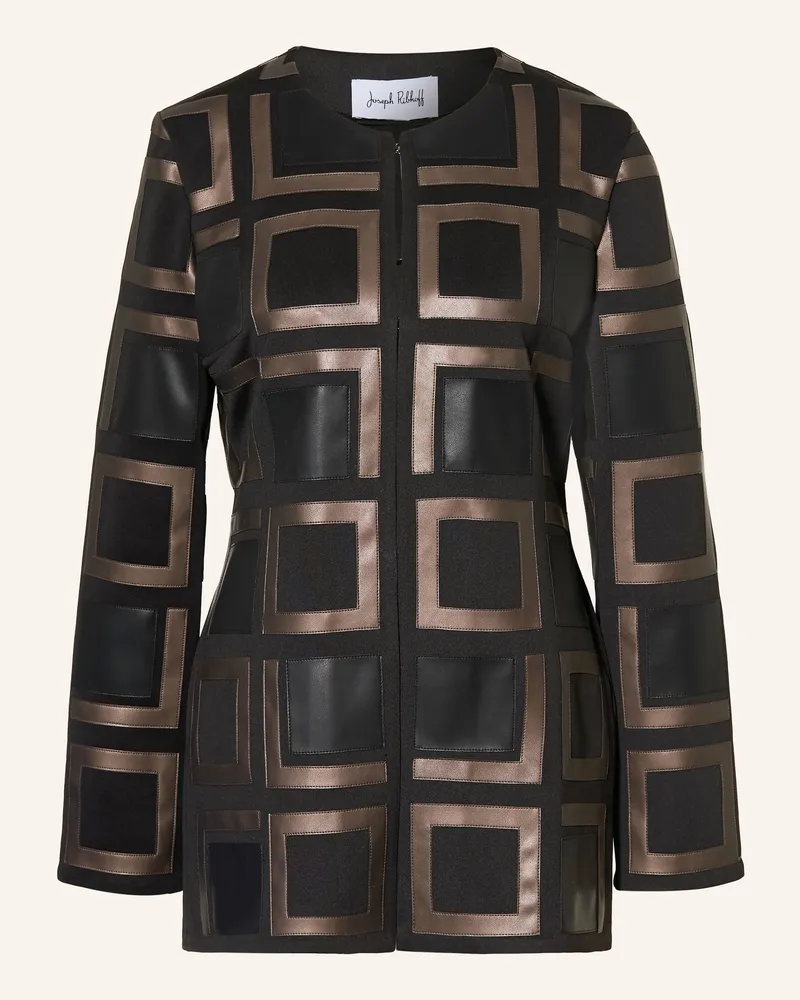 Joseph Ribkoff Jacke In Lederoptik schwarz Schwarz