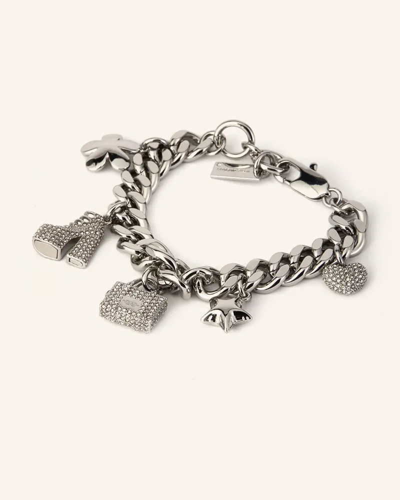 Marc Jacobs Armband THE MINI ICON PAVE CHARM Silber