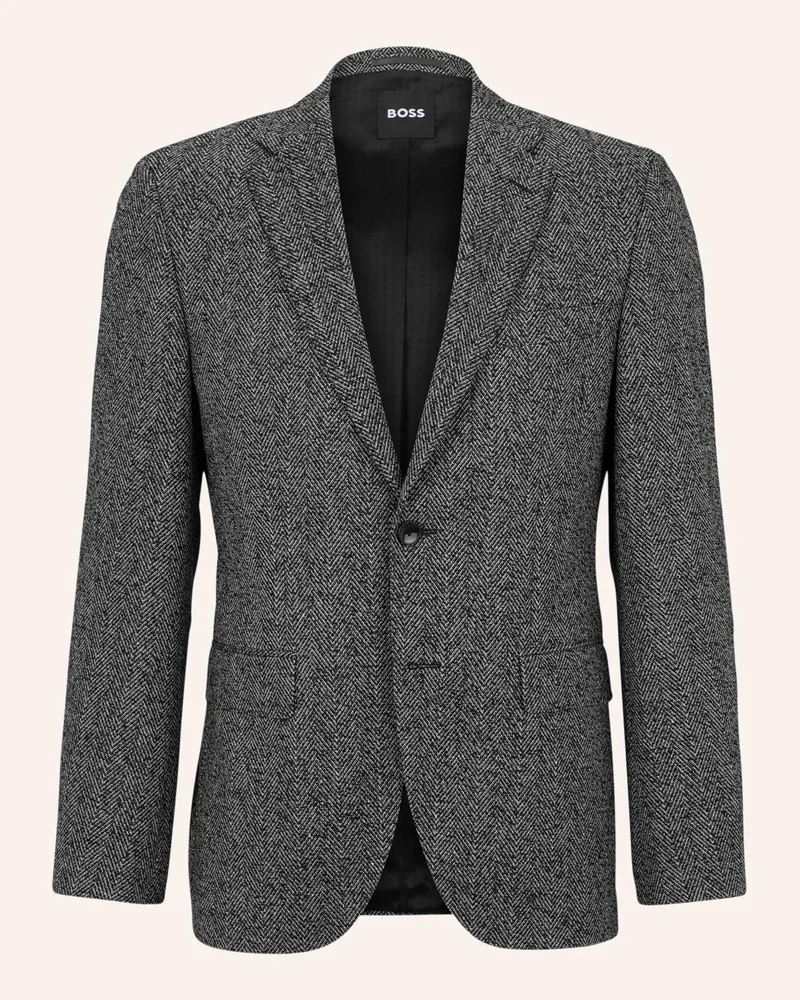 HUGO BOSS Blazer H-JANSON-ELBOW-214 Regular Fit Schwarz