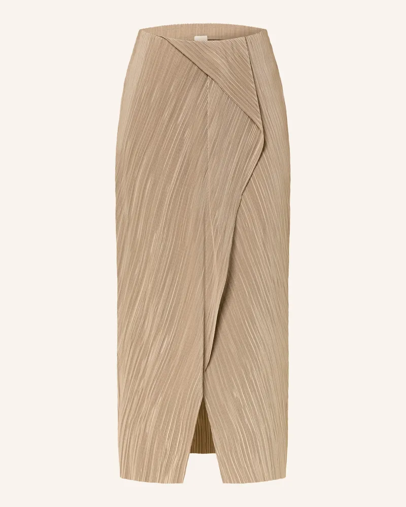 Calvin Klein Plisseerock In Wickeloptik beige Taupe