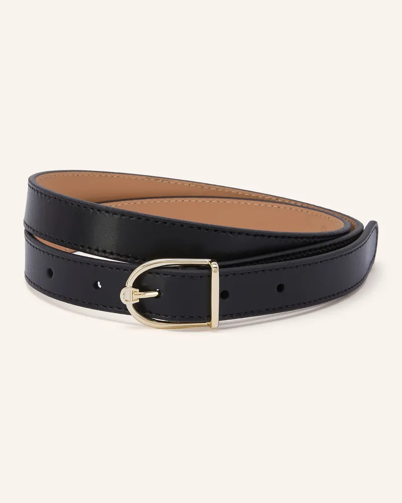 Aigner Ledergürtel schwarz Schwarz