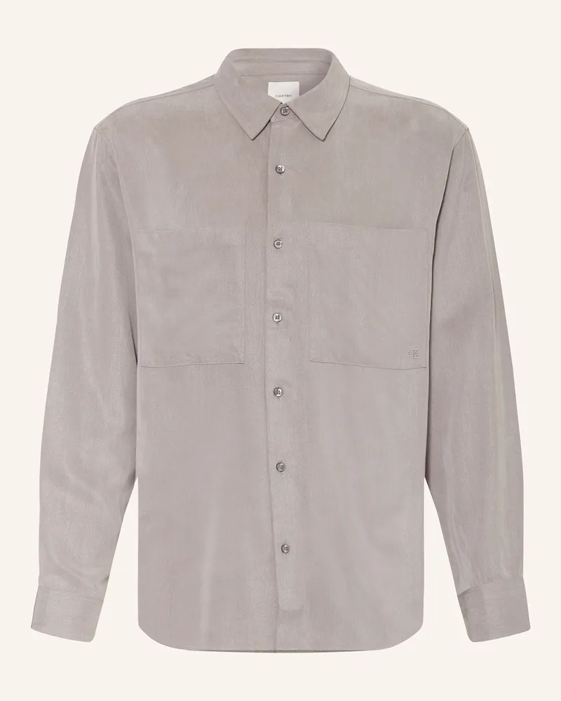 Calvin Klein Hemd Relaxed Fit Grau