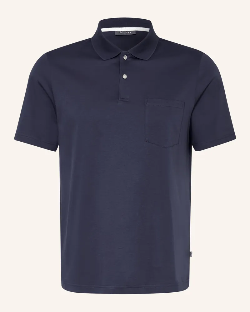 Maerz Jersey-Poloshirt Dunkelblau